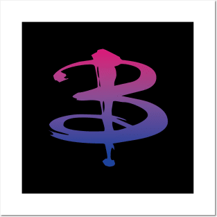 B Logo Bisexual Pride Posters and Art